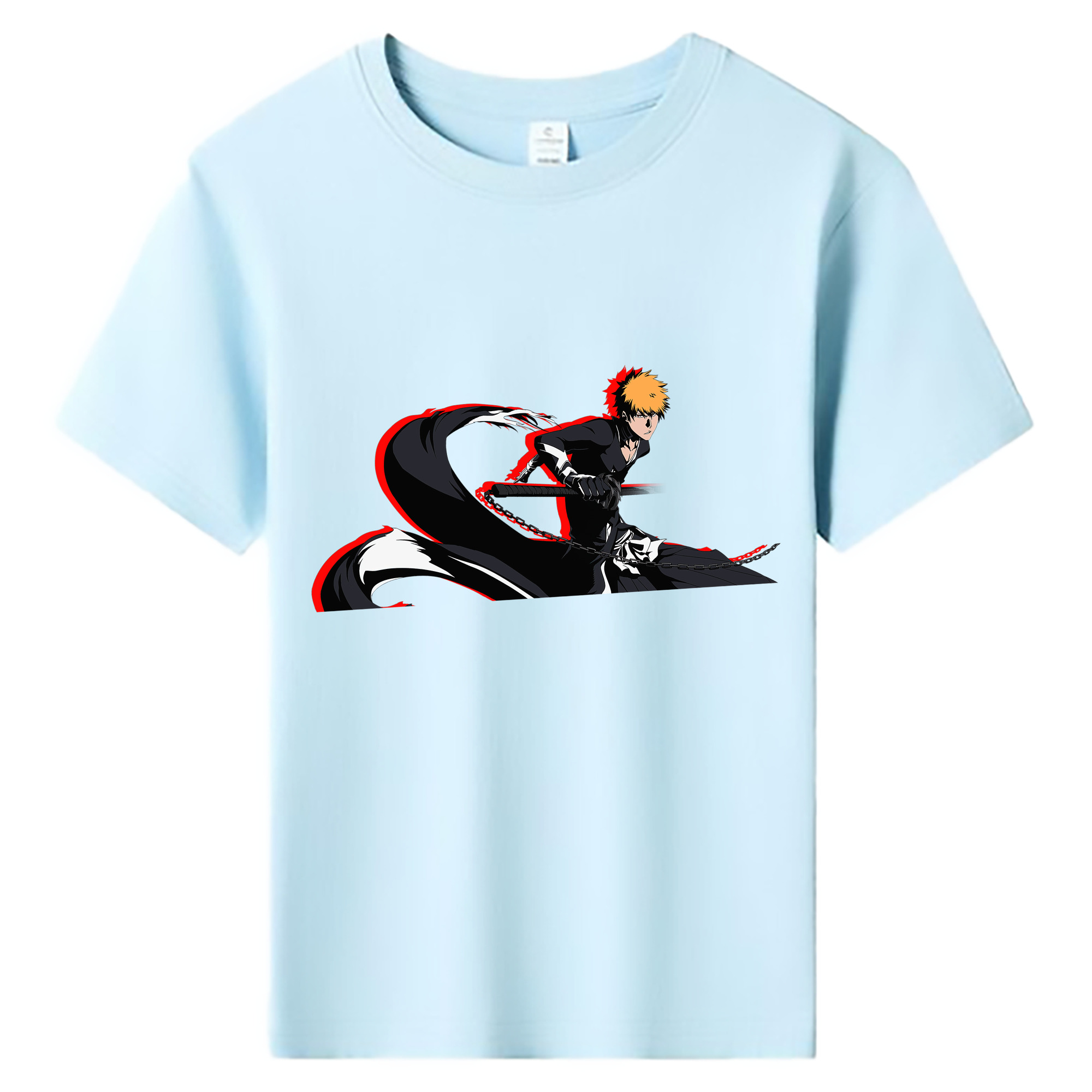 （画像用） ブリーチ 黒崎一護（くろさき いちご）BLEACH Kurosaki Ichigo 綿100％キッズTシャツ（フロントプリント）